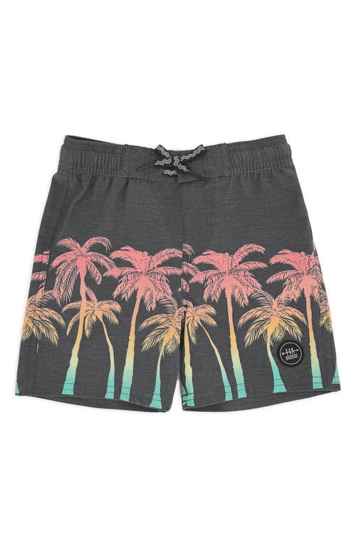 Feather 4 Arrow Kids' Black Sand Board Shorts In Gray