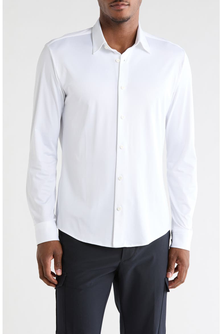 Slim Fit Roan Kent Button-Up Shirt, Main, color, WHITE