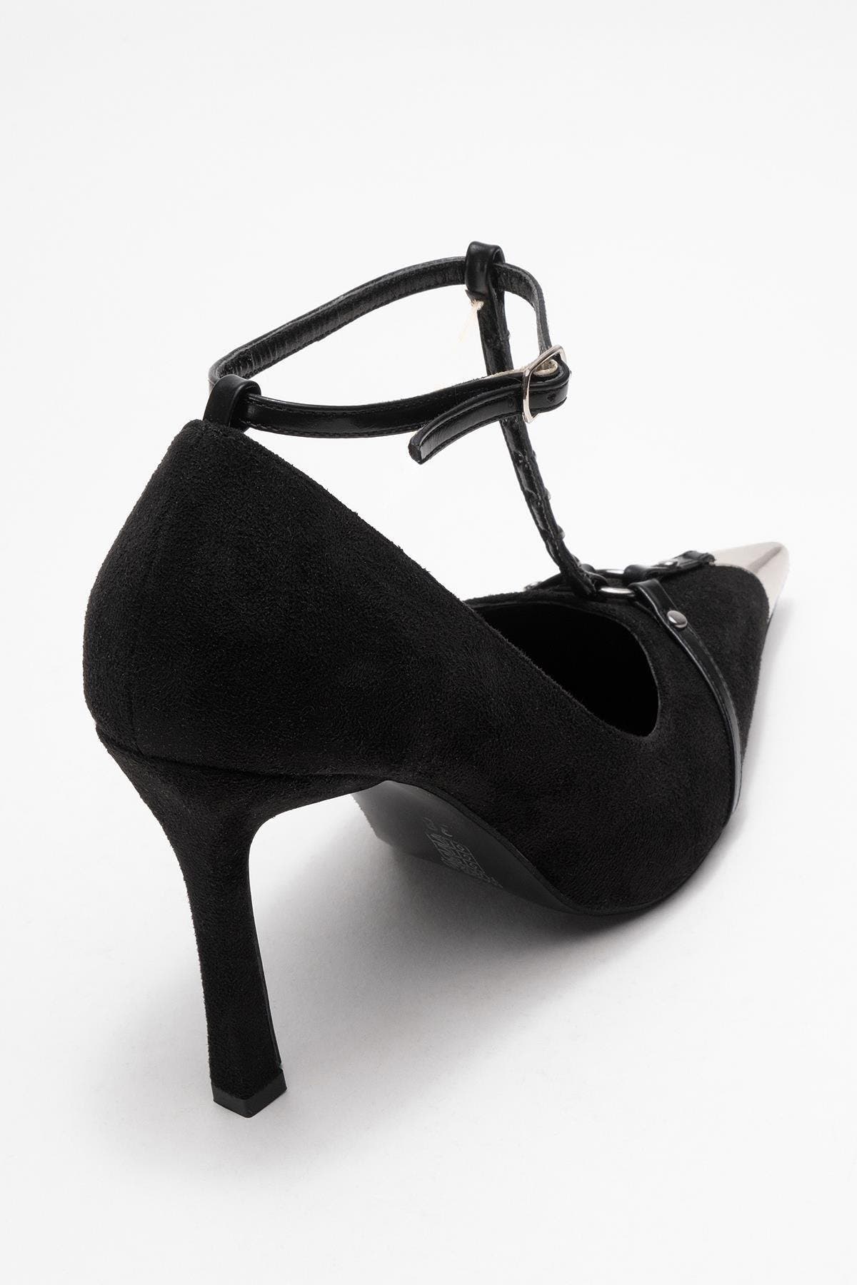 Prologue Shoes Juliana Pointed Toe Pump, Alternate, color, Black Suede