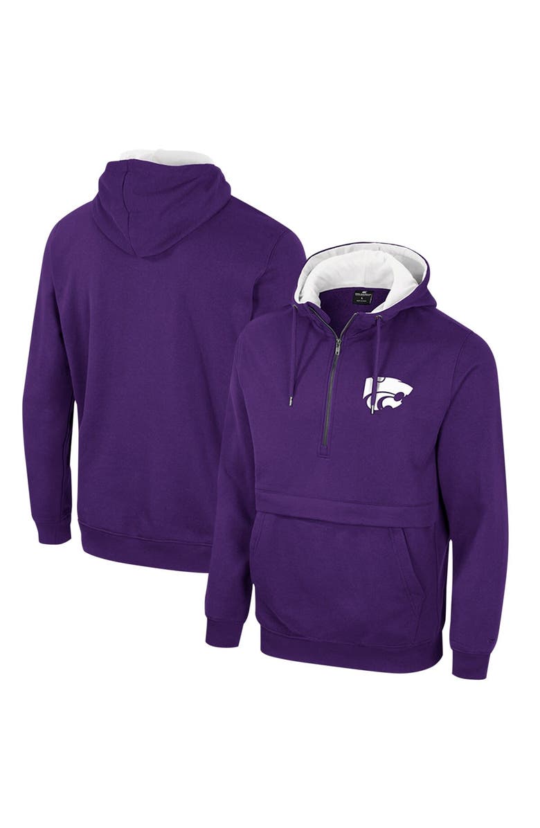 COLOSSEUM Men's Colosseum Purple Kansas State Wildcats Half-Zip Hoodie, Alternate, color, Purple