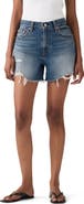 Levi's Ribcage High Waist A-Line Cutoff Denim Shorts