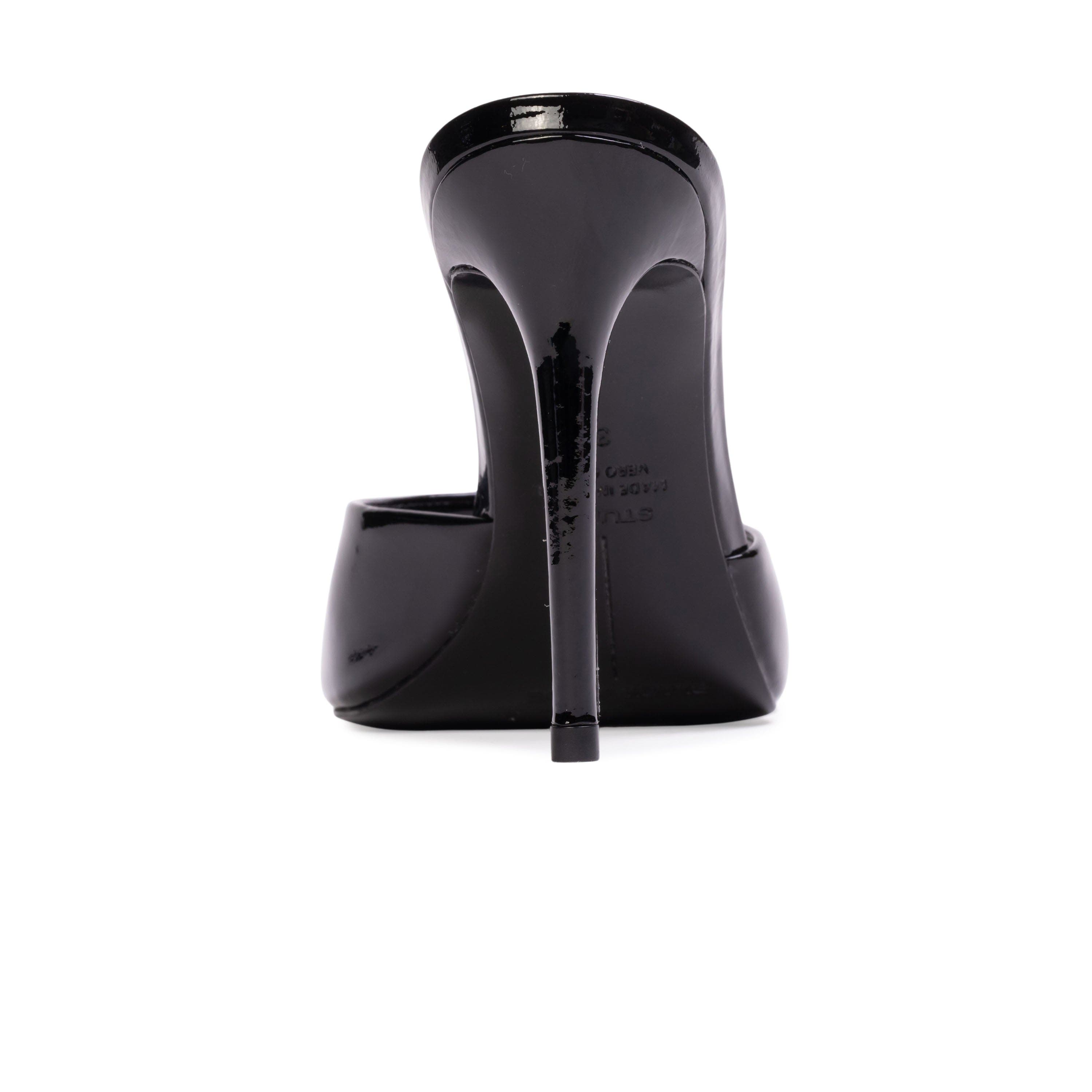 BLACK SUEDE STUDIO Uma 100 Mule, Alternate, color, Black Patent Leather