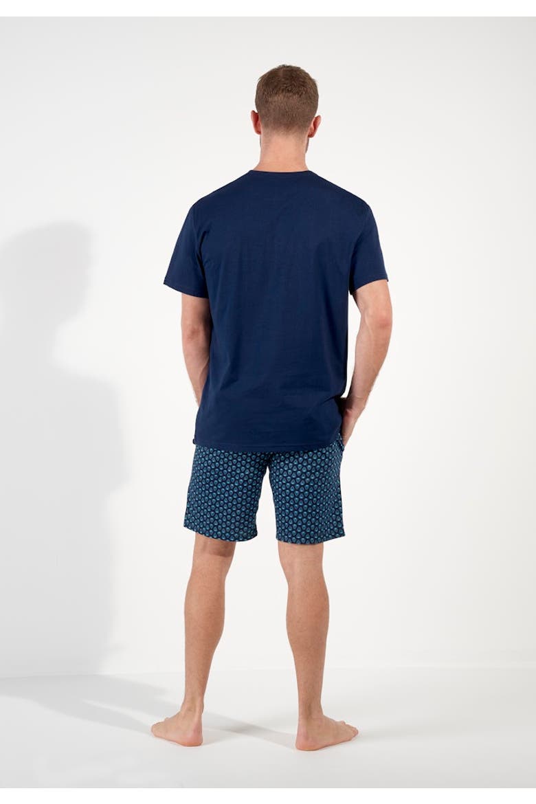 Cairo Short Pajama Set, Alternate, color, Navy Print