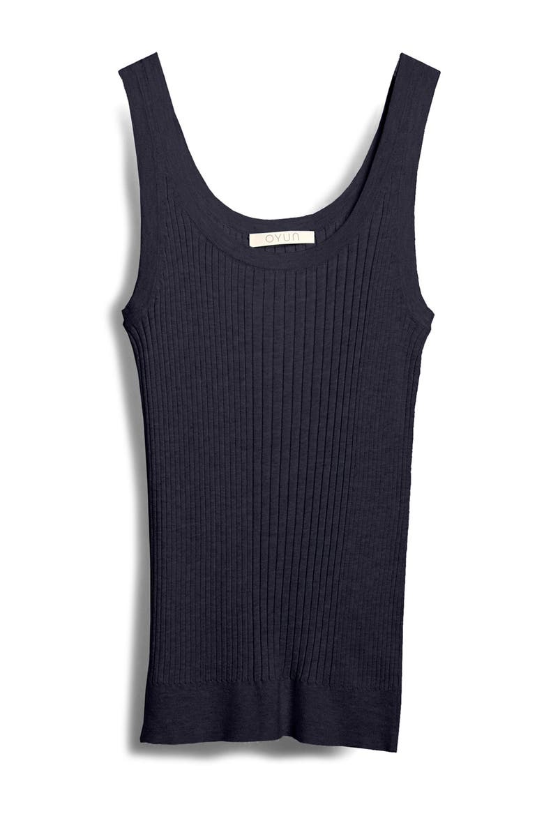 His Rib Tank, Alternate, color, Midnight