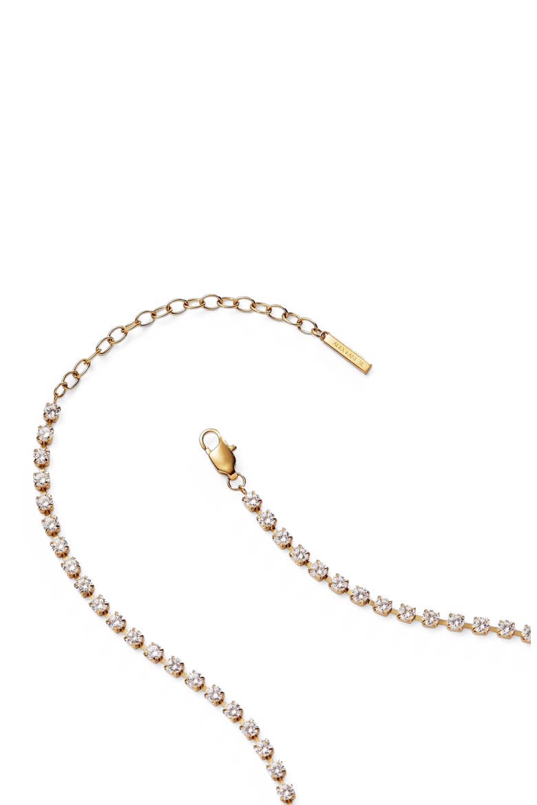 Crystal Tennis Chain  Necklace, Alternate, color, Gold