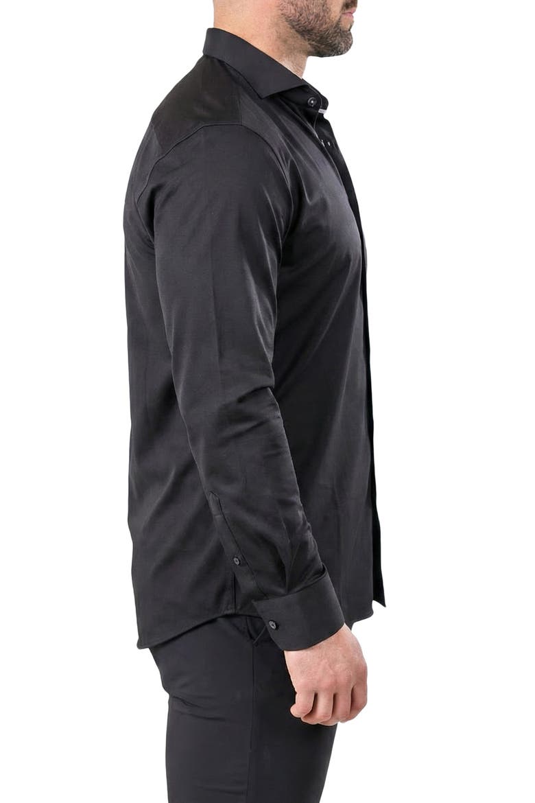 Einstein Contemporary Fit Button-Up Shirt, Alternate, color, BLACK
