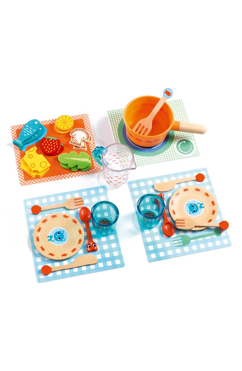 Djeco Dinner Time Kittens Playset, Main, color, Multi