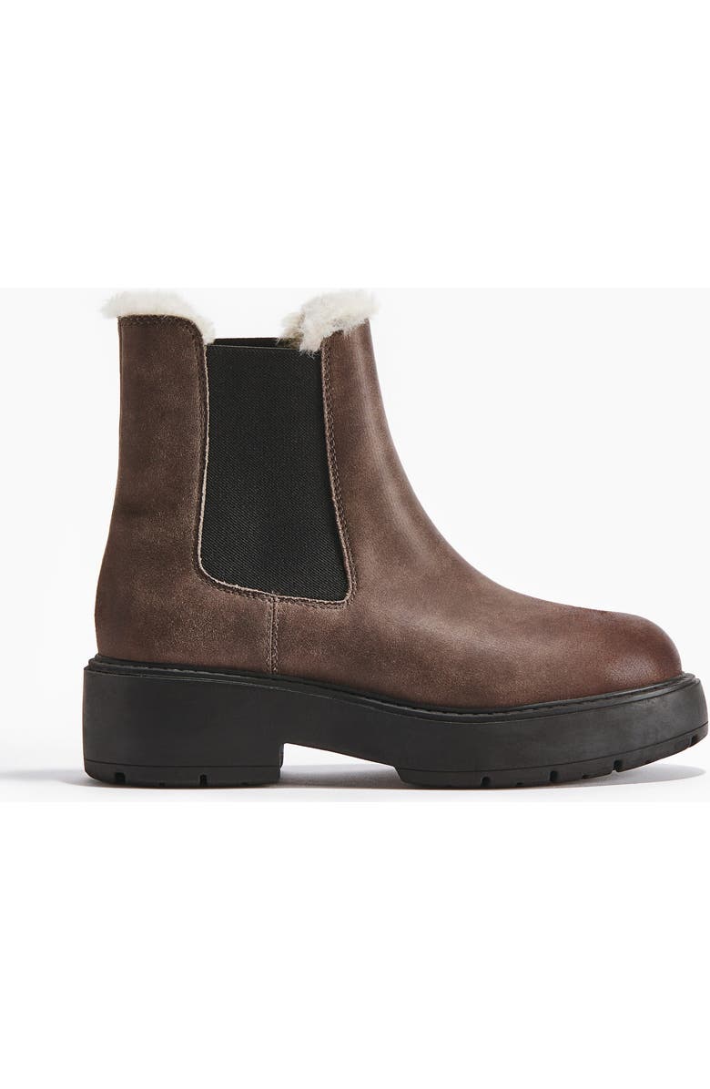 H&M Warm-lined Chelsea Boots, Main, color, Dark Brown