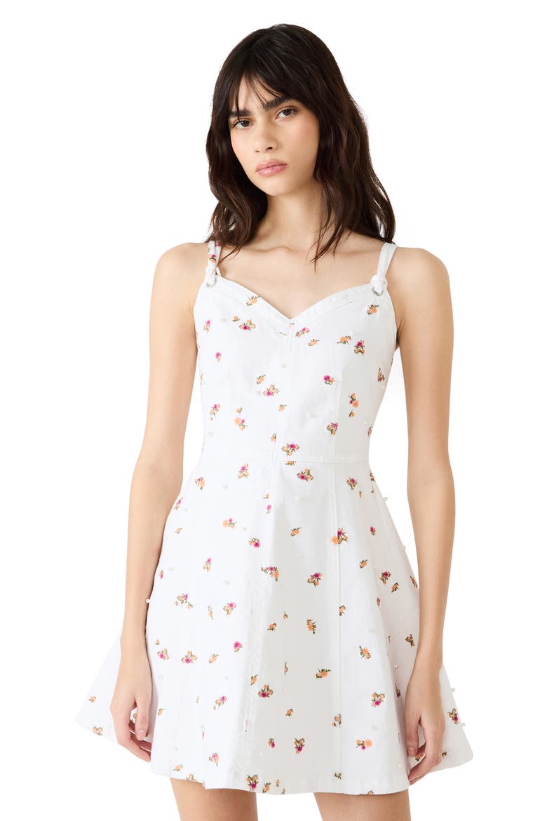 Harley Floral Fit & Flare Minidress, Alternate, color, ANTIQUE