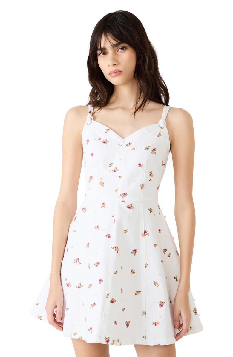 Steve Madden Harley Floral Fit & Flare Minidress, Alternate, color, Antique