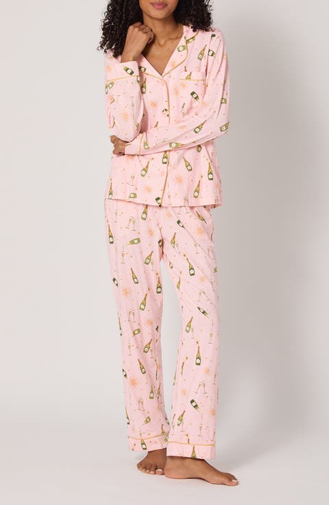 Print Jersey Pajamas (Regular & Plus)