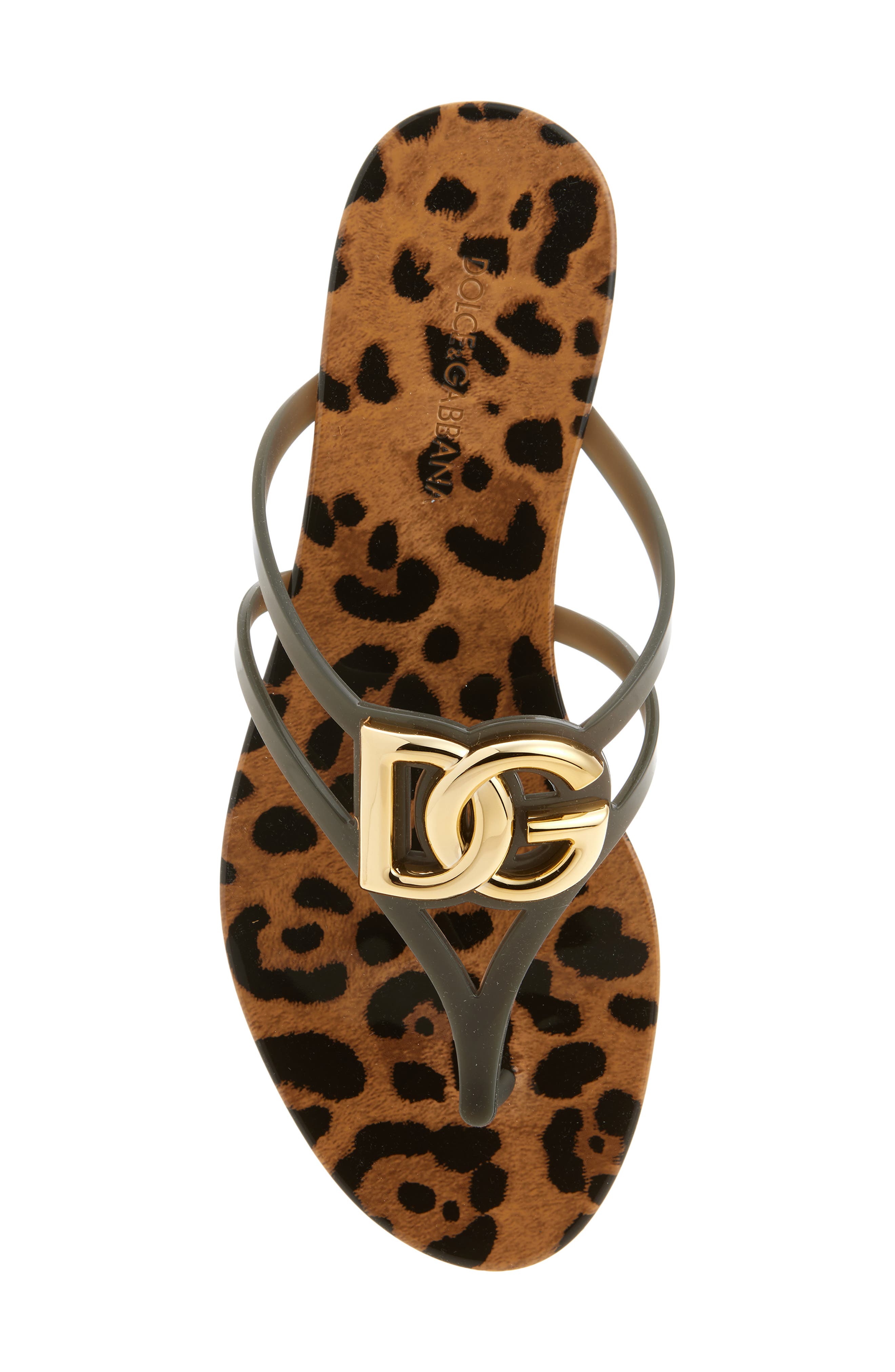 Dolce&Gabbana Logo Flip Flop, Alternate, color, Leo New