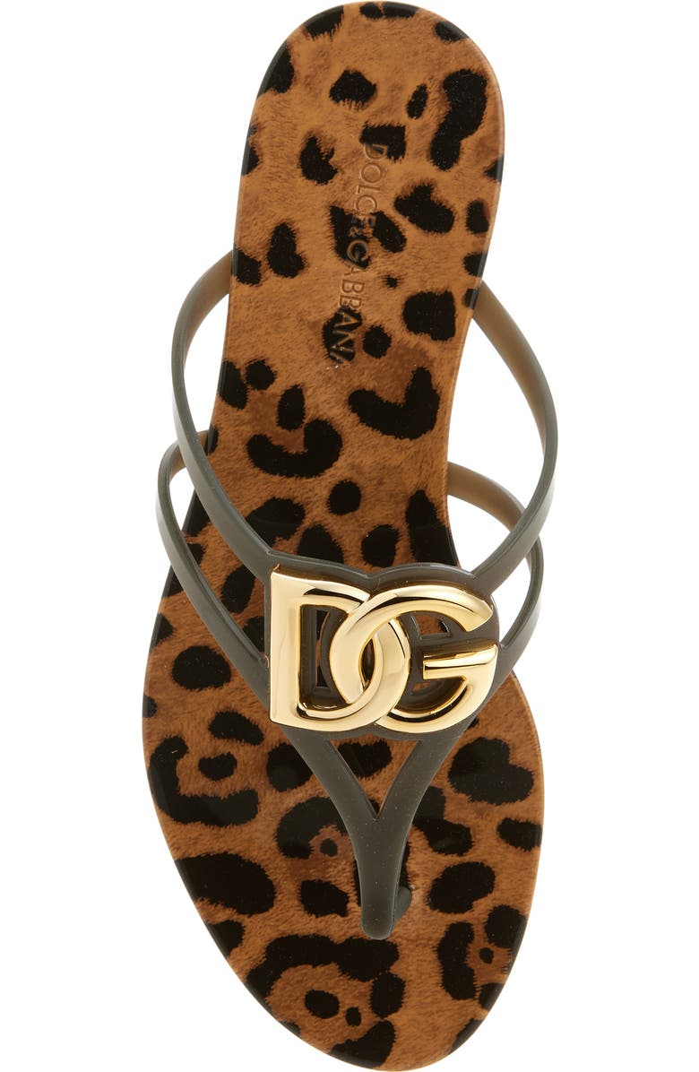 Dolce&Gabbana Logo Flip Flop, Alternate, color, Leo New