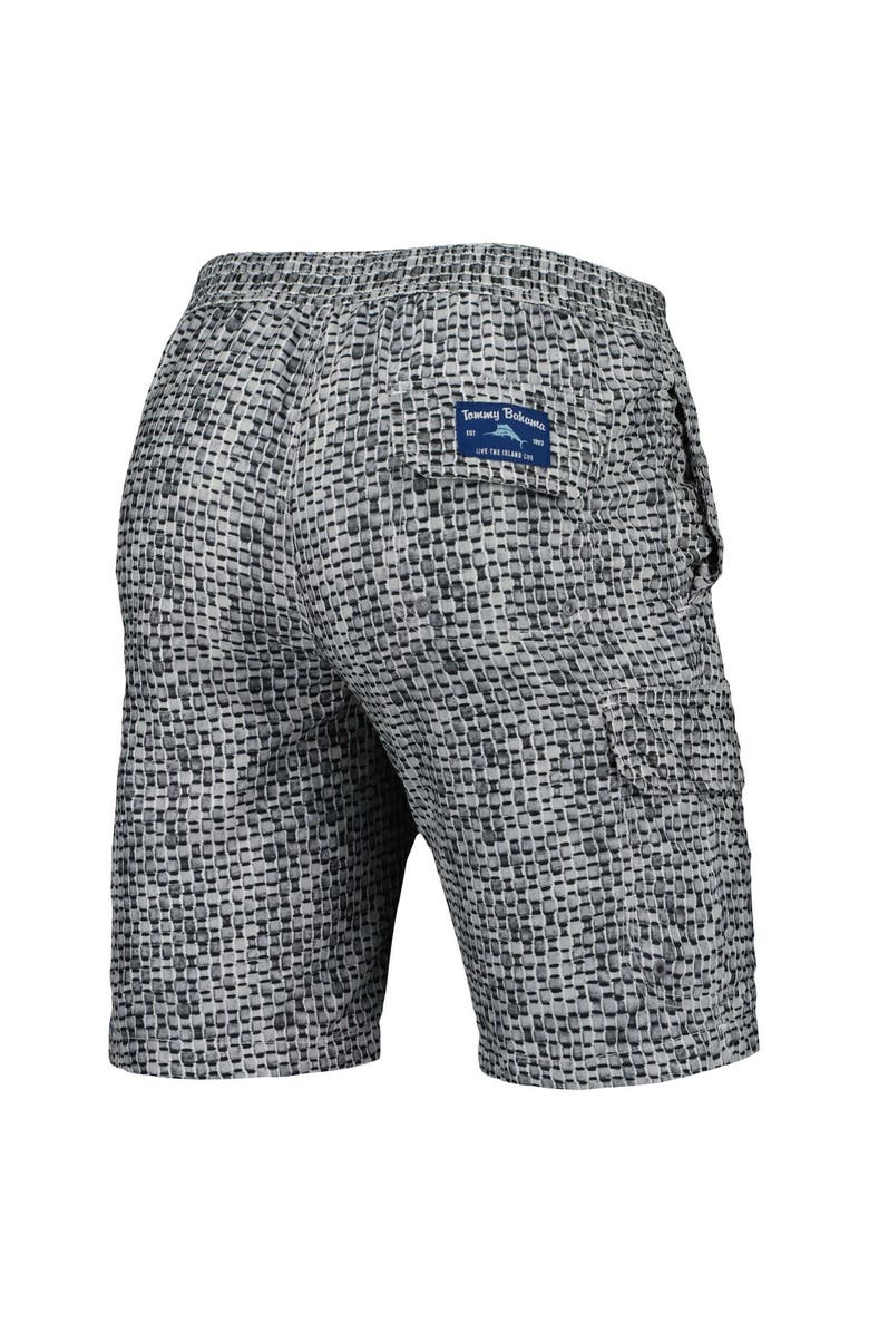 Tommy Bahama Men's Tommy Bahama Gray Washington Commanders Baja Geo Wave Swim Shorts, Alternate, color,