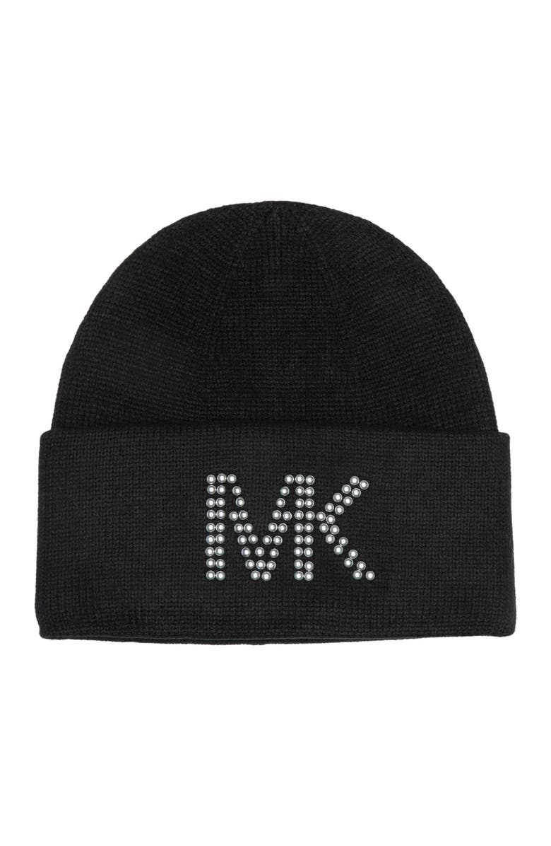 Michael Kors Logo Stud Beanie Hat, Main, color,