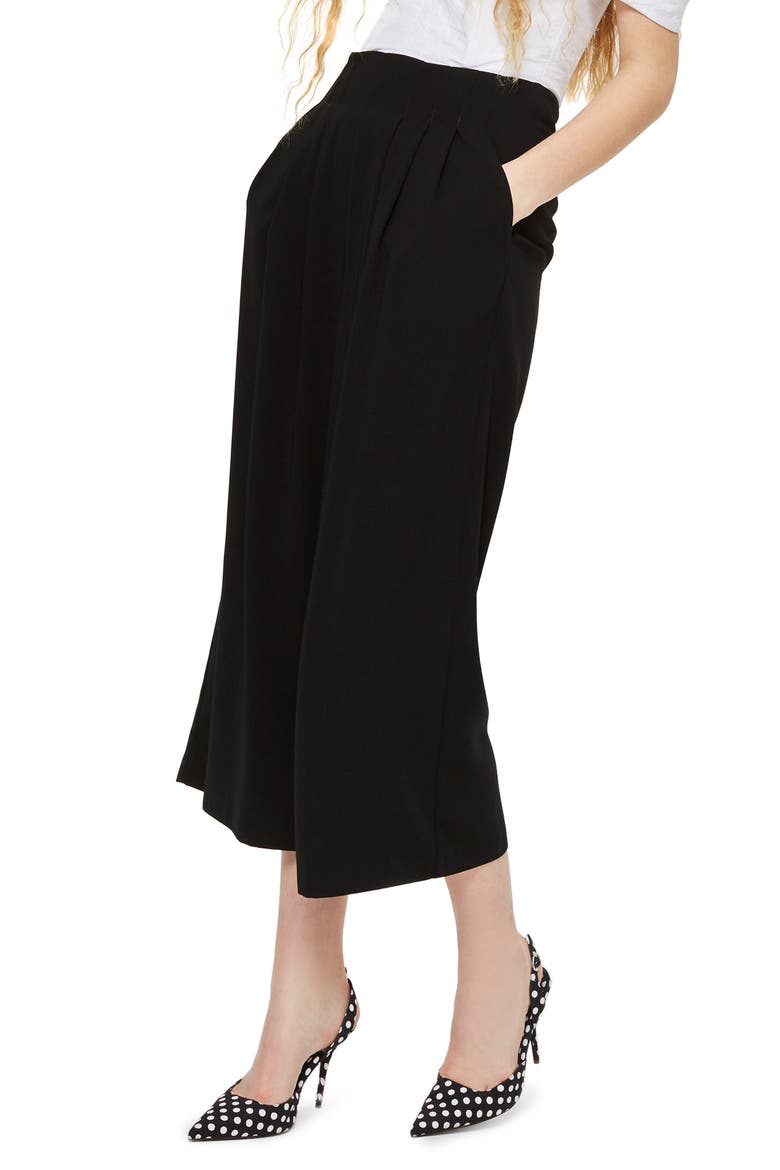 Ivy Crop Wide Leg Trousers, Alternate, color, BLACK