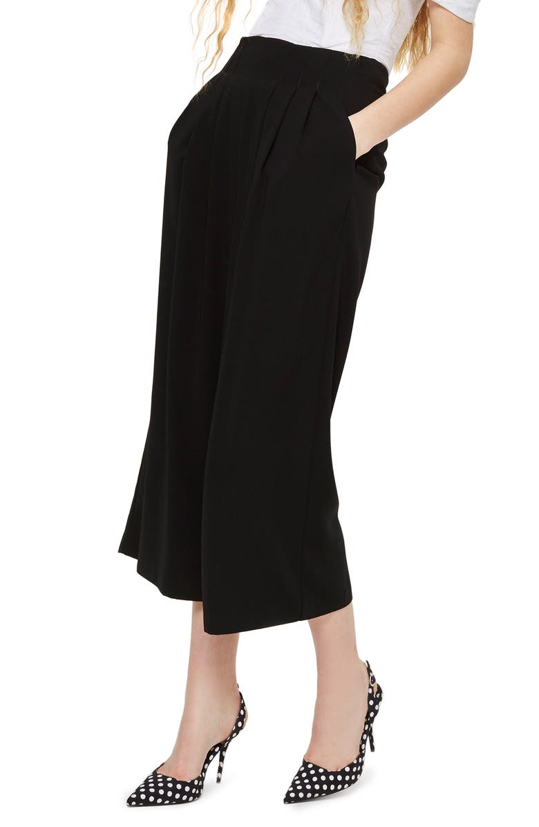 Topshop Ivy Crop Wide Leg Trousers, Alternate, color,