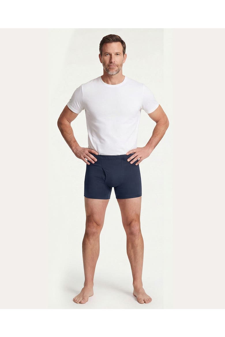 Mens Soft 100% Organic Cotton Boxer Briefs, Alternate, color, Navy