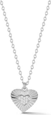 SPHERA MILANO Cubic Zirconia Burst Heart Pendant Necklace