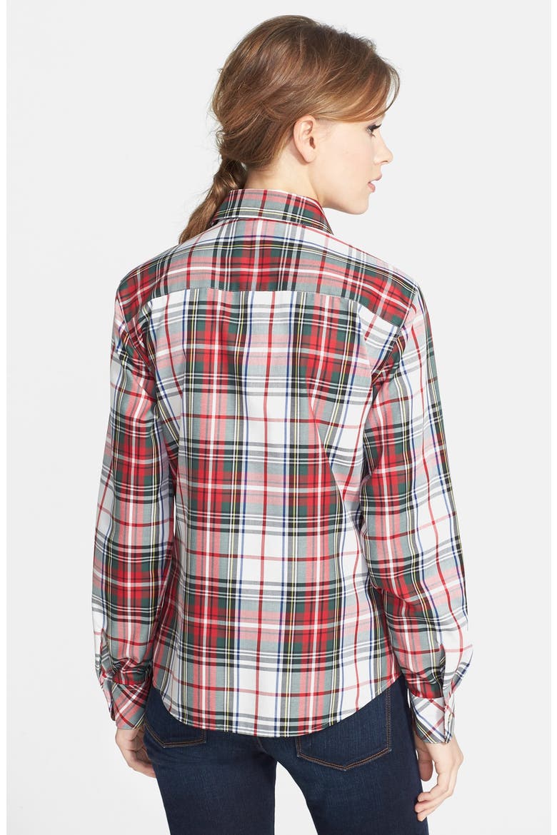 'Kilt Tartan' Shaped Shirt, Alternate, color, WHITE
