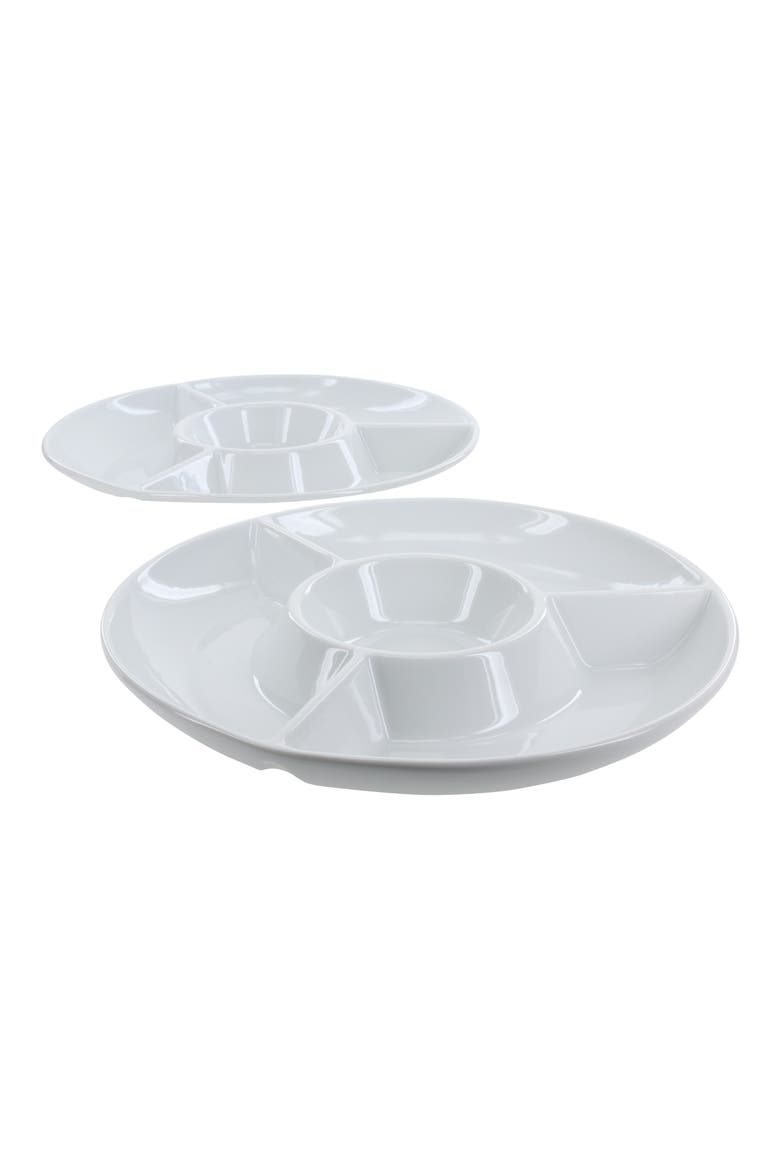 Set of 2 Round Chip & Dip Servers, Main, color, WHITE