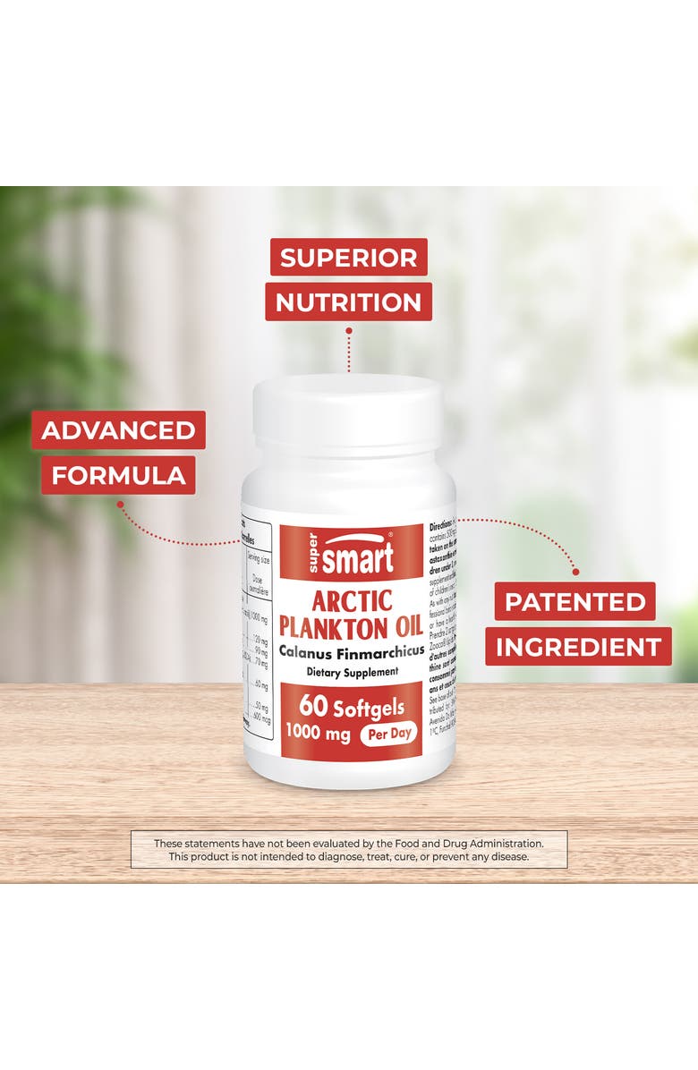 SuperSmart Arctic Plankton Oil 1000mg, Alternate, color, NO COLOR