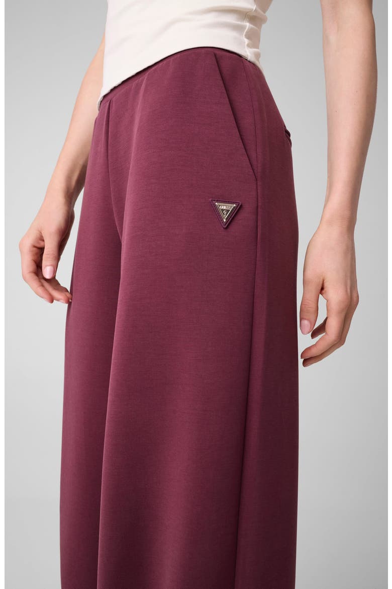 Olympe Wide Leg Pants, Alternate, color, DARK RED