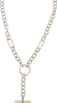Juvell Two-Tone Textured Y-Necklace