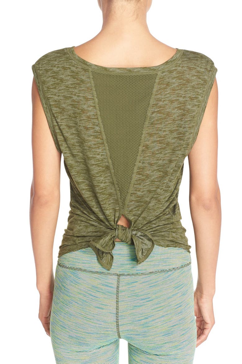 'Luna' Convertible Tie Tee, Main, color, GREEN TACTICAL