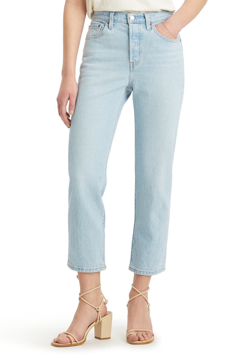 Levi's<sup>®</sup> 501<sup>®</sup> High Waist Crop Straight Leg Jeans, Main, color, 