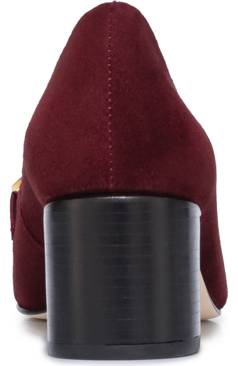 Bernardo Footwear Avery Chain Loafer, Alternate, color, Aubergine Kid Suede