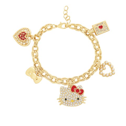 Crystal Charm Bracelet with Iconic Charms