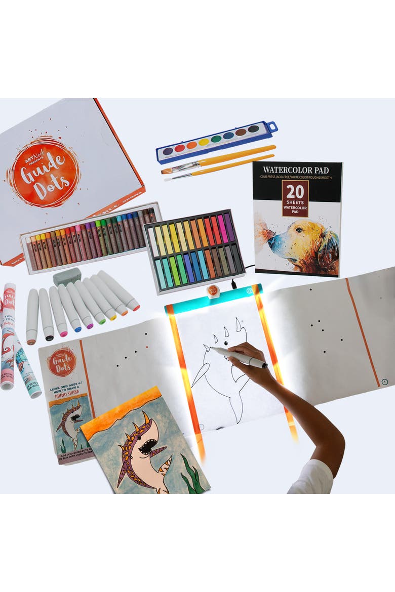 Level 1 Art Kit w/ Light up Bright Board-Ages 4-7, Main, color, Multicolor