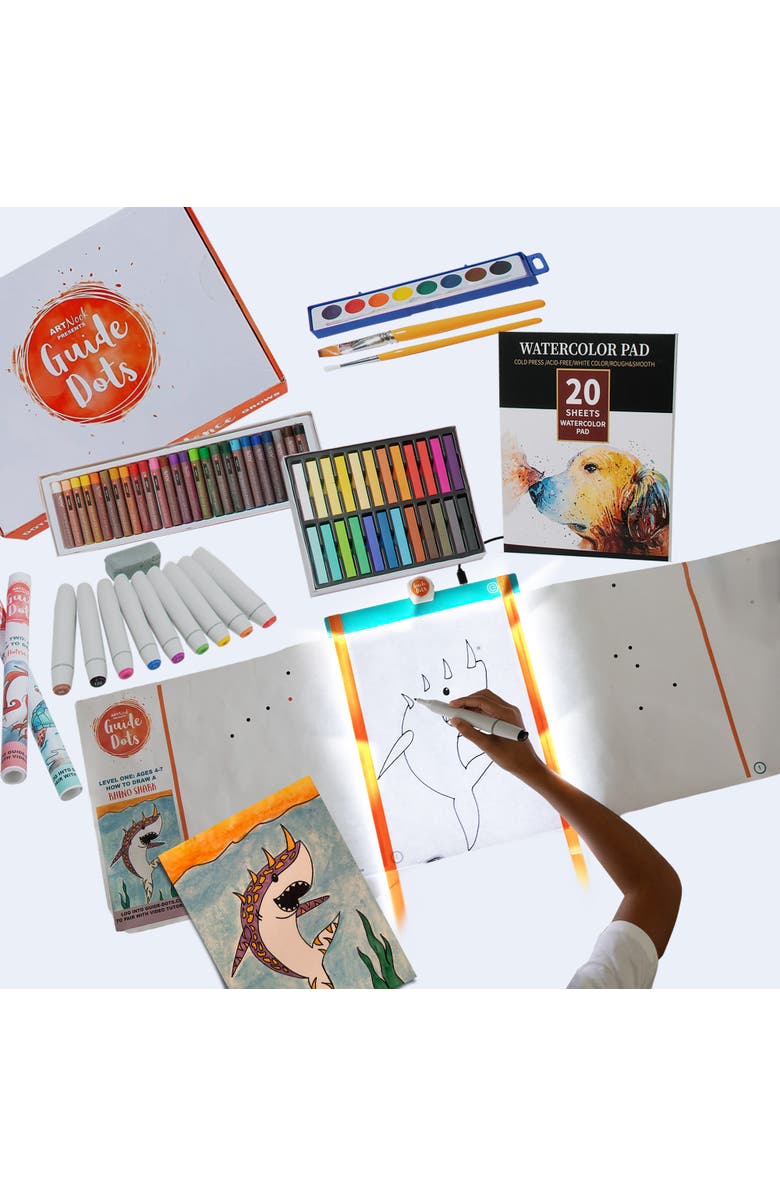Guide Dots Level 2 Art Kit w/ Light up Bright Board-Ages 8+, Main, color, Multicolor