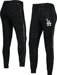 THE WILD COLLECTIVE Women's The Wild Collective Black Los Angeles Dodgers Marble Jogger Pants