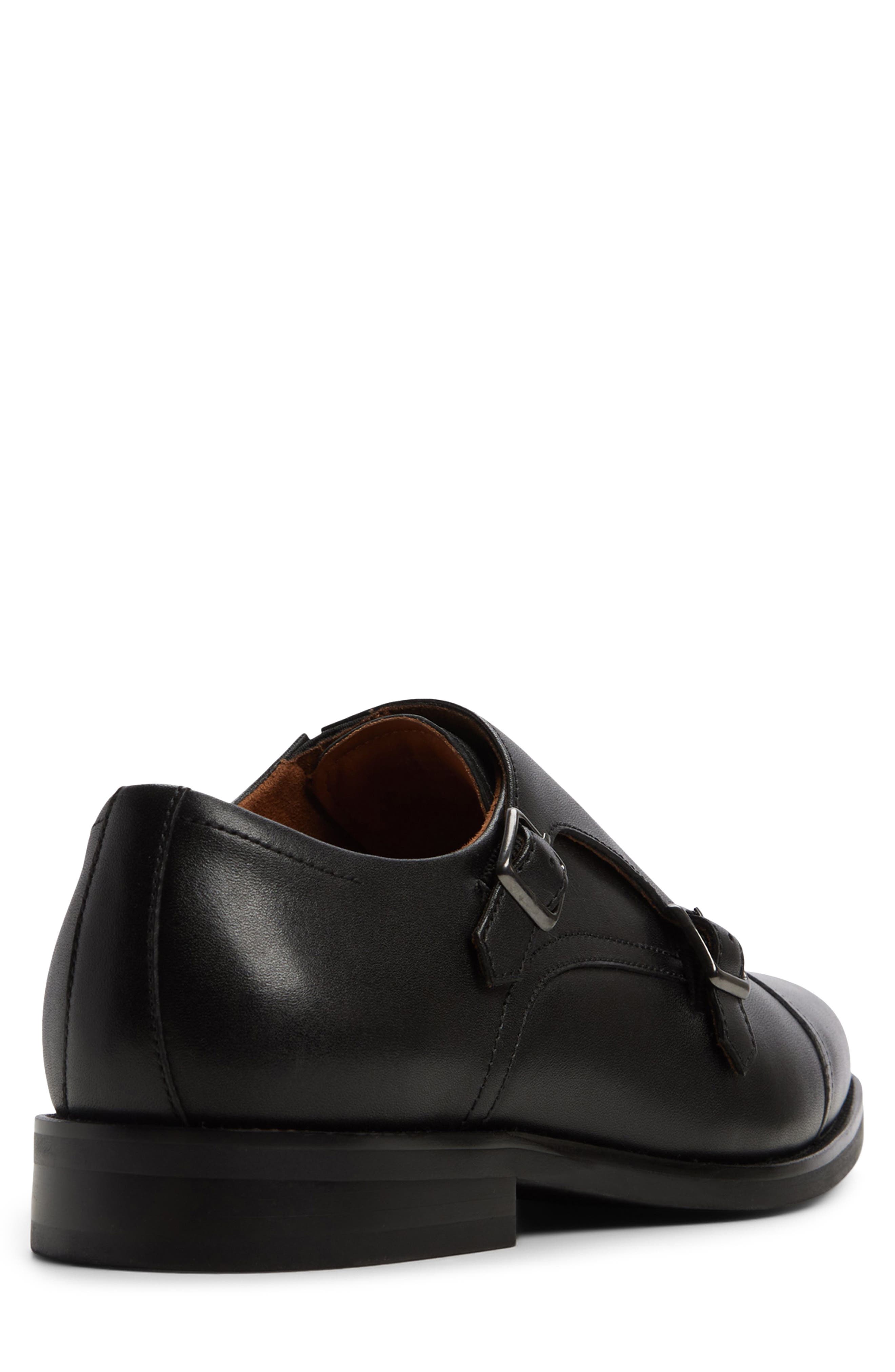 ALDO Argyle Monk Strap Shoe, Alternate, color, Black