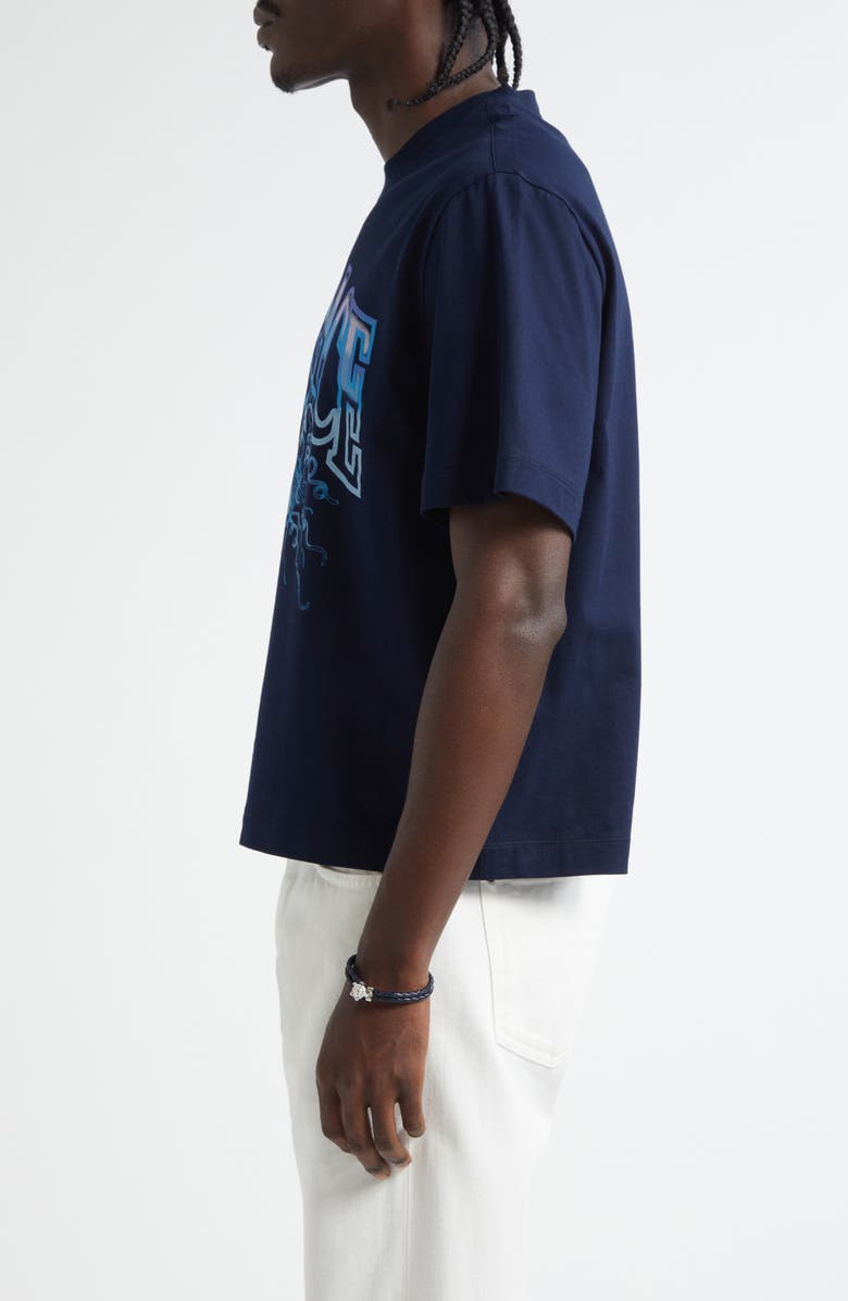 Versace La Medusa Varsity Graphic T-Shirt, Alternate, color, Navy Blue