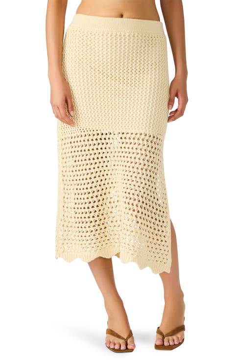 Tiffani Open Stitch Midi Skirt