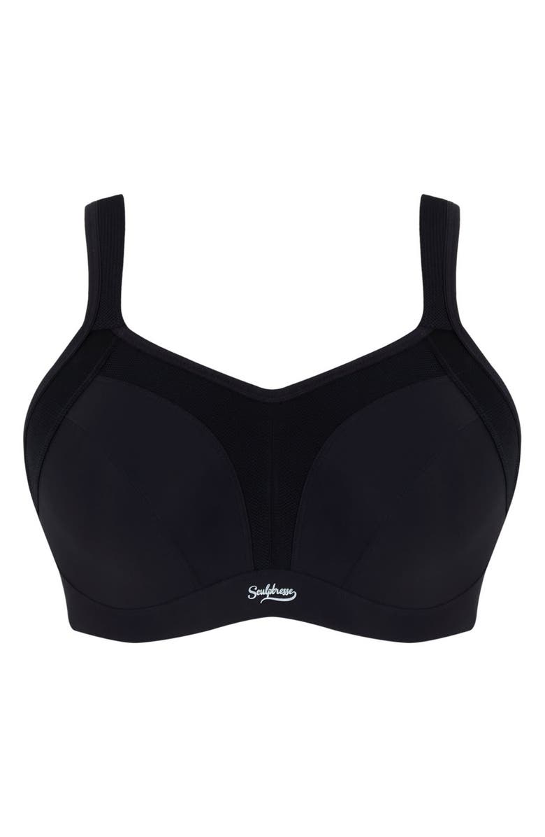 Panache Sculptresse Activate Underwire Unlined Sports Bra, Alternate, color, Black