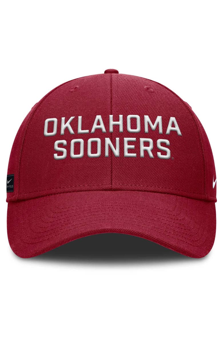 Nike Men's Nike Crimson Oklahoma Sooners Rise Practice Adjustable Hat, Alternate, color,