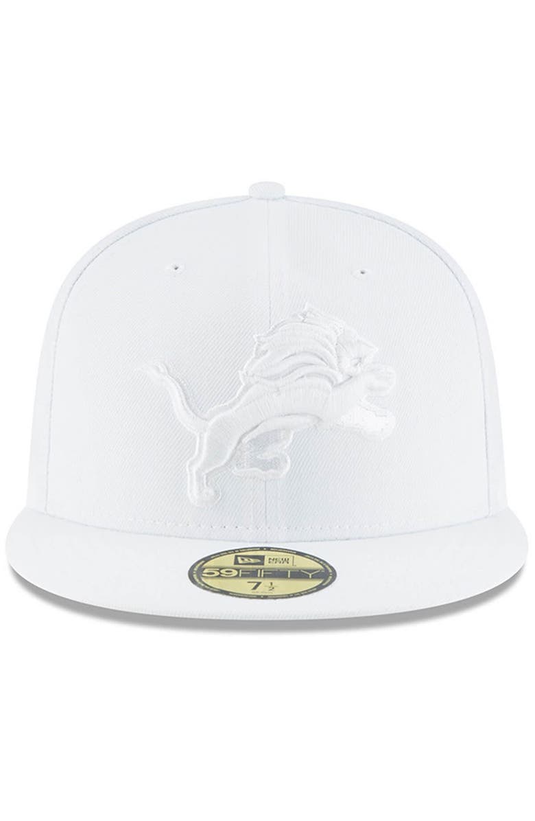 New Era Men's New Era Detroit Lions White on White 59FIFTY Fitted Hat, Alternate, color,
