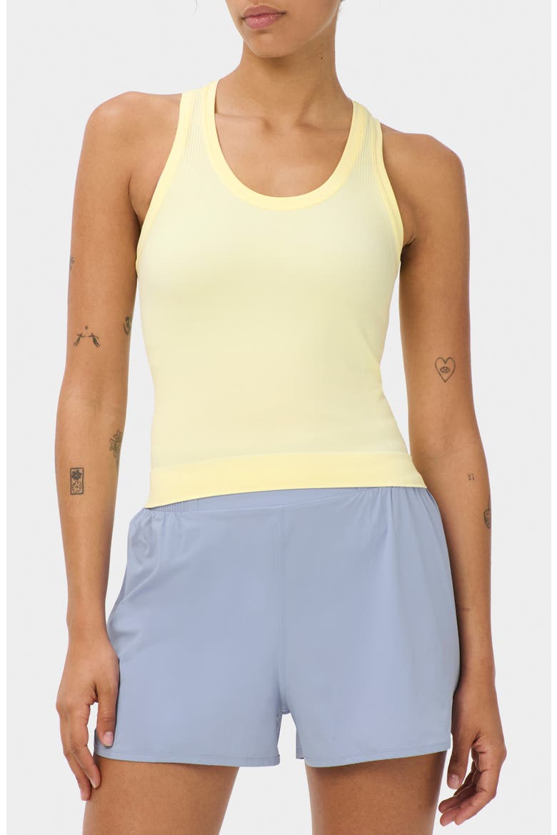 Athlete Seamless Workout Crop Tank, Main, color, BUTTERSCOTCH YELLOW