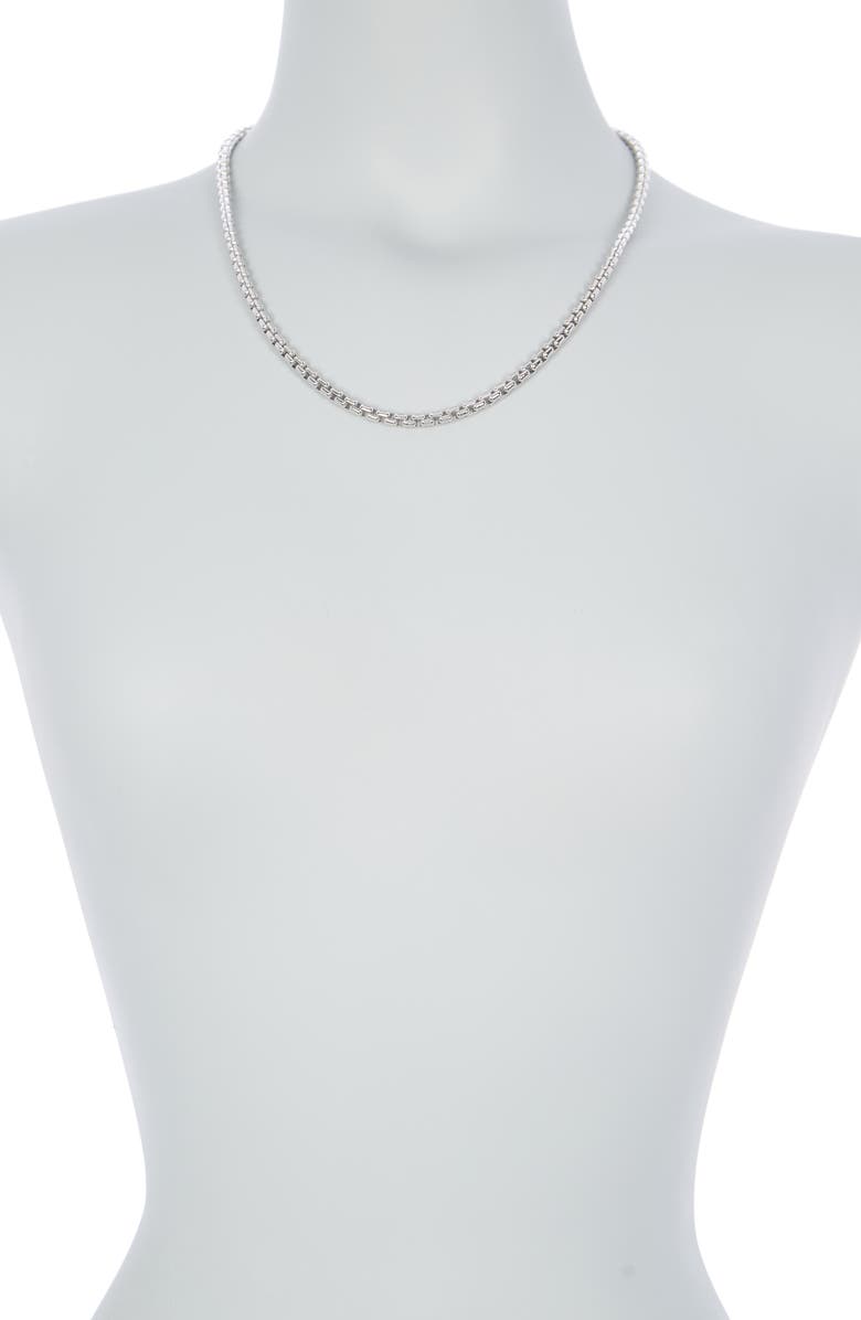 EFFY Sterling Silver Box Chain Necklace, Alternate, color,