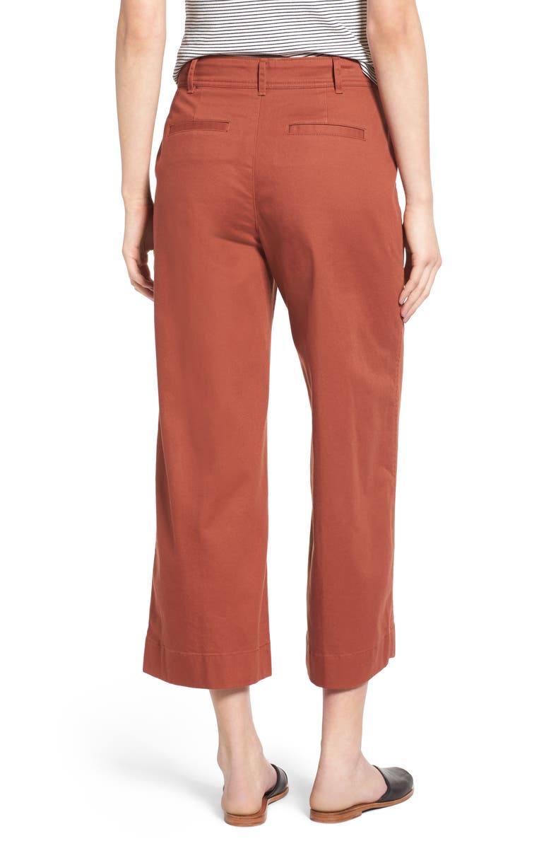 Madewell Langford Crop Wide Leg Pants, Alternate, color, 
