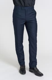 SAVILE ROW CO Slim FIt Navy Tuxedo Pants - 30-34" Inseam