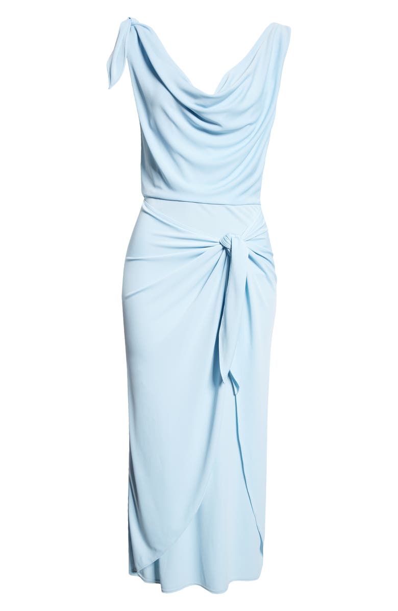 Cinq à Sept Odin Drape Detail Dress, Alternate, color, Agua Fria