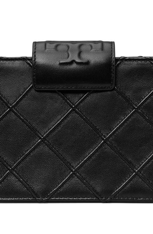 Tory Burch Mini Fleming Soft Quilted Leather Wallet On A Chain