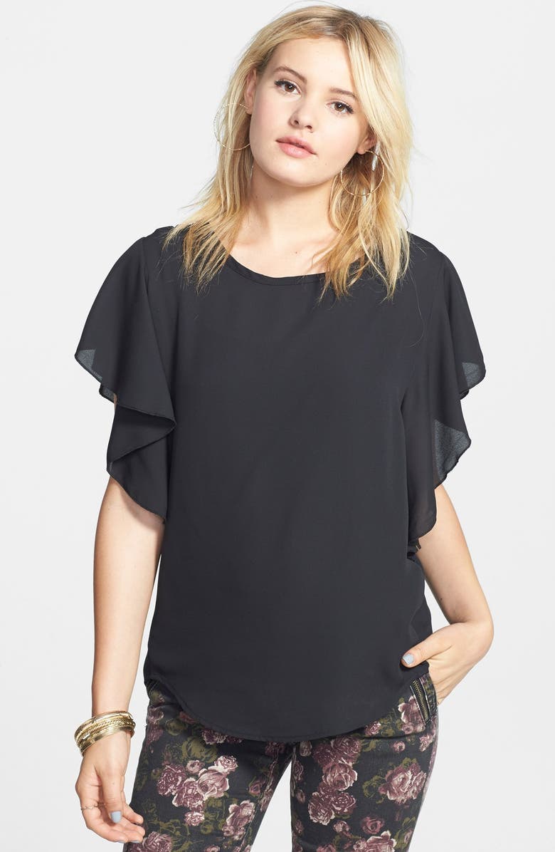 Liberty Love Side Ruffle Tee, Main, color, 