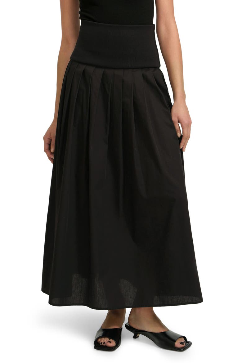 Kenmare Pleated Maxi Skirt, Main, color, BLACK