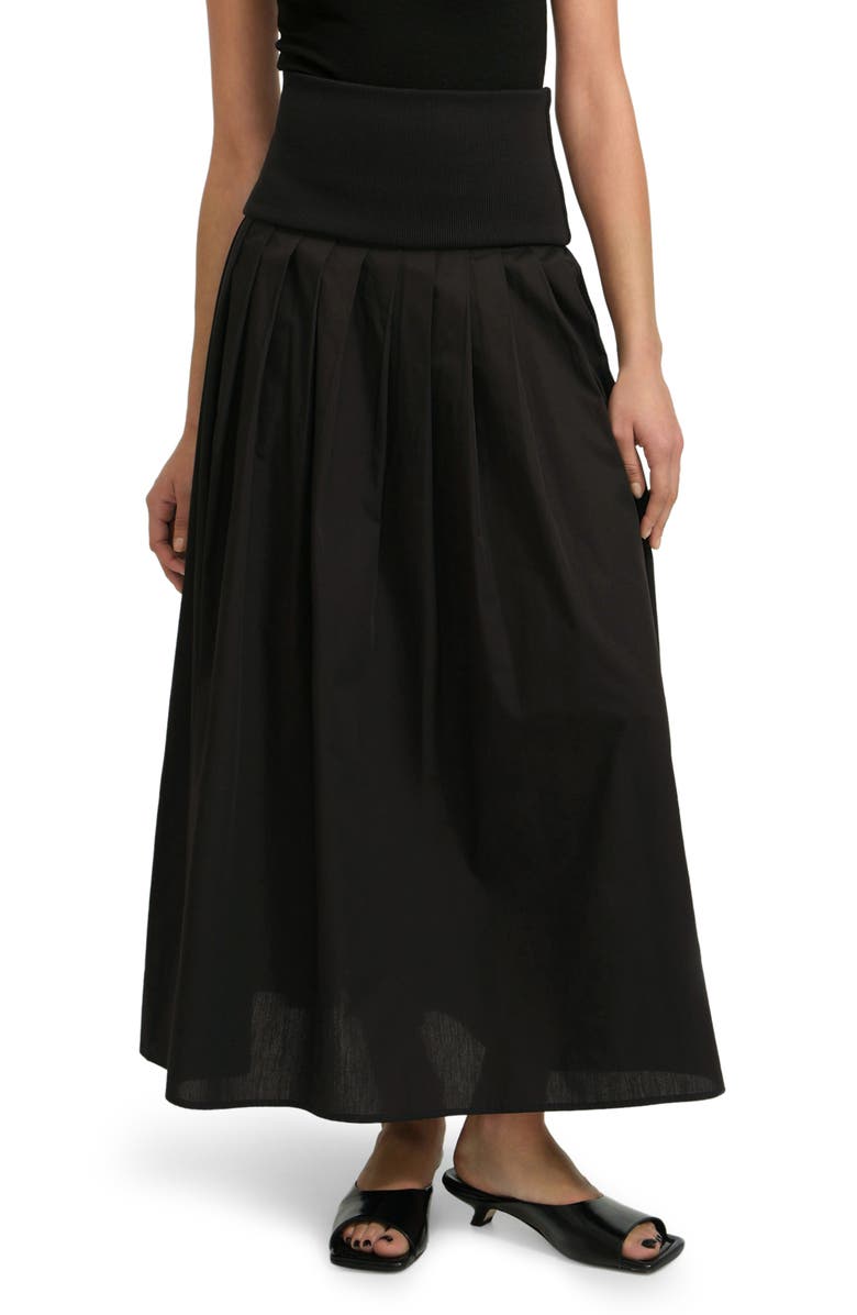 Marcella Kenmare Pleated Maxi Skirt, Main, color, Black